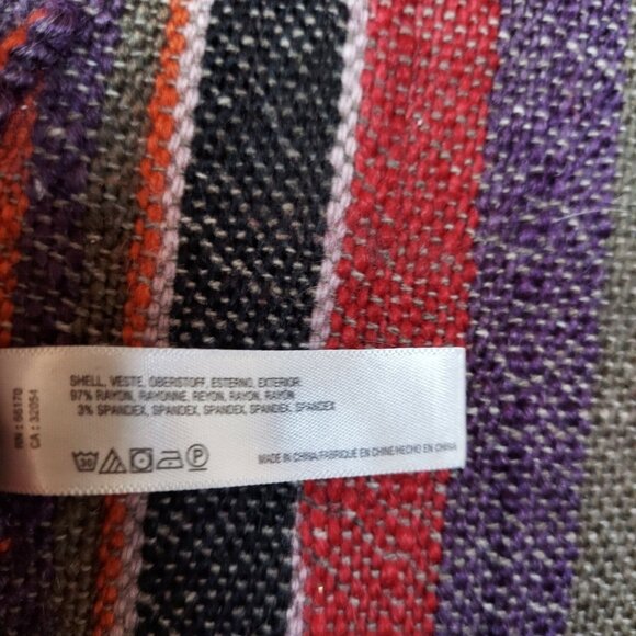 Anthropologie Pure + Good Womens Miranda Striped T-Shirt Small Scoop Neck Ribbed - Picture 5 of 7